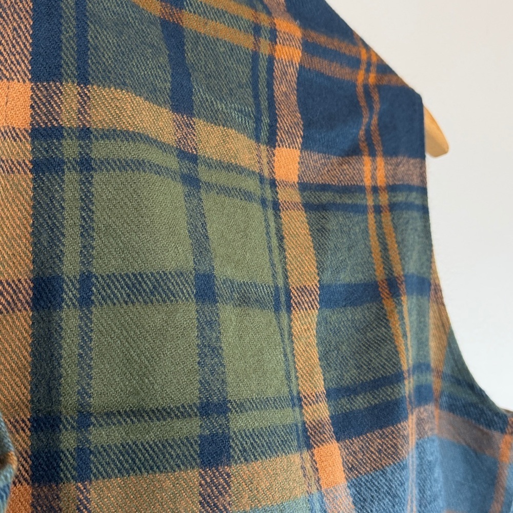 Natural Reflections plaid flowy vest cover 100% acrylic women’s size medium - Picture 11 of 11